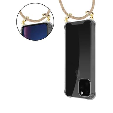 iPhone 11 PRO MAX Deksel med Halskjede (brun)