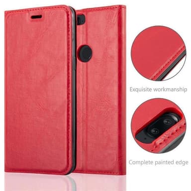 OnePlus 5T lommebokdeksel case (rød)