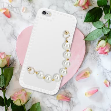 iPhone 6 / 6S Deksel med kjede (hvit)