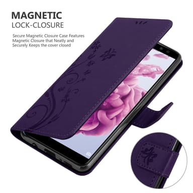 Huawei MATE 10 LITE lommebokdeksel Blomster (lilla)