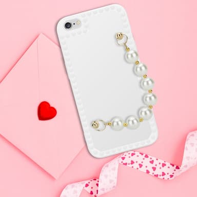 iPhone 6 / 6S Deksel med kjede (hvit)