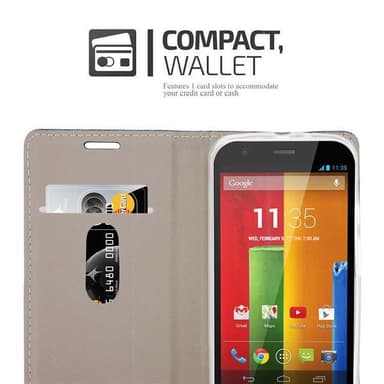 Motorola MOTO G2 lommebokdeksel etui (grå)