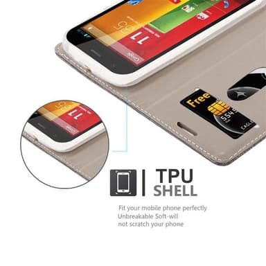 Motorola MOTO G2 lommebokdeksel etui (grå)