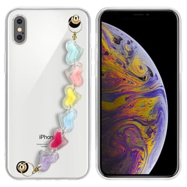 iPhone X / XS Deksel med kjede (gjennomsiktig)