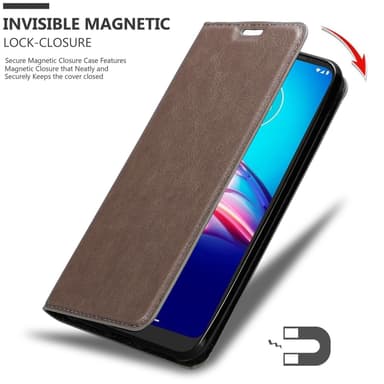 Motorola MOTO E6s 2020 lommebokdeksel case (brun)