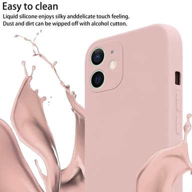 Deksel iPhone 12 MINI med Halskjede (rosa)