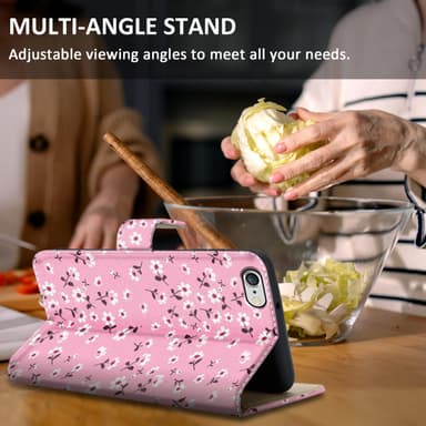 iPhone 6 PLUS / 6S PLUS lommebokdeksel etui (rosa)