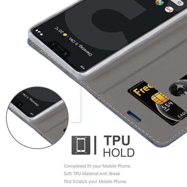 Google PIXEL 3 lommebokdeksel etui (blå)