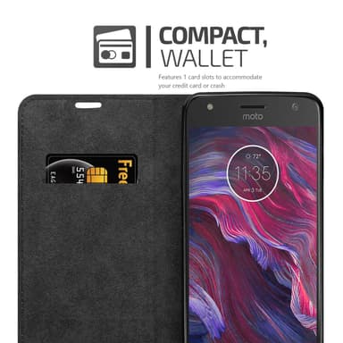 Motorola MOTO X4 lommebokdeksel case (grå)