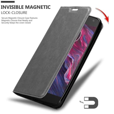 Motorola MOTO X4 lommebokdeksel case (grå)