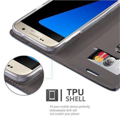 Samsung Galaxy S7 lommebokdeksel etui (blå)