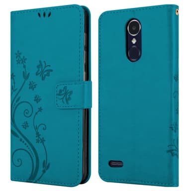LG K8 2017 lommebokdeksel Blomster (blå)
