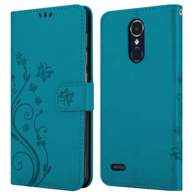 LG K8 2017 lommebokdeksel Blomster (blå)