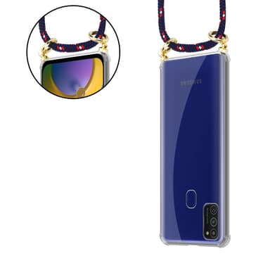 Samsung Galaxy M21 / M30s Deksel med Halskjede (blå)