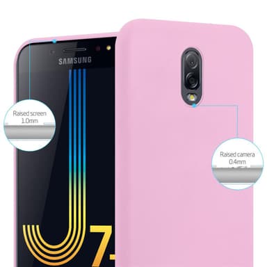 Deksel Samsung Galaxy J7 PLUS / C8 Silikon cover (rosa)