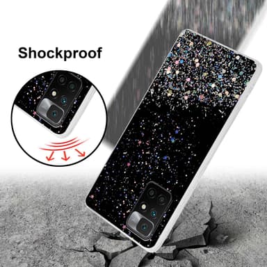Xiaomi RedMi 10 Silikondeksel Glitter (svart)