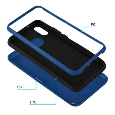 Huawei P20 LITE 2018 / NOVA 3E Deksel Case Cover (blå)