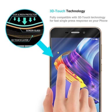 Honor 6C PRO Skjermbeskytter Skärmskydd (svart)