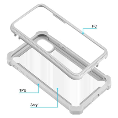 iPhone XR Deksel Case Cover (grå)