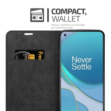 OnePlus 8T lommebokdeksel case (brun)