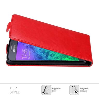 Samsung Galaxy ALPHA deksel flip cover (rød)