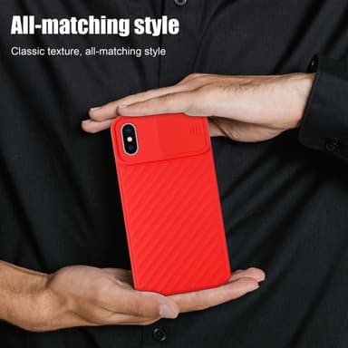 iPhone XS MAX silikondeksel case (rød)