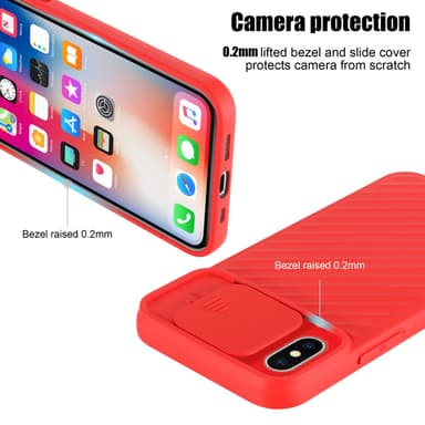 iPhone XS MAX silikondeksel case (rød)