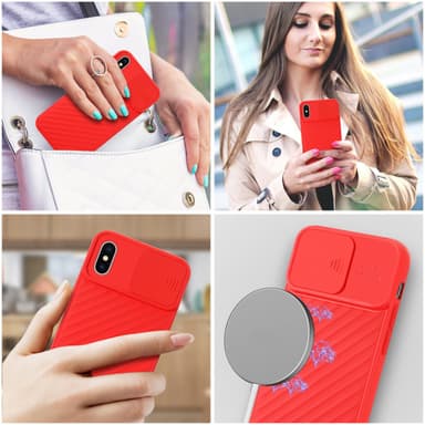 iPhone XS MAX silikondeksel case (rød)