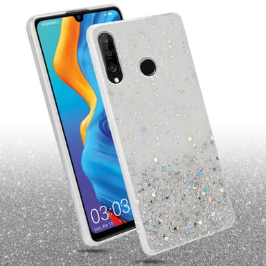 Huawei P30 LITE Silikondeksel Glitter (gjennomsiktig)