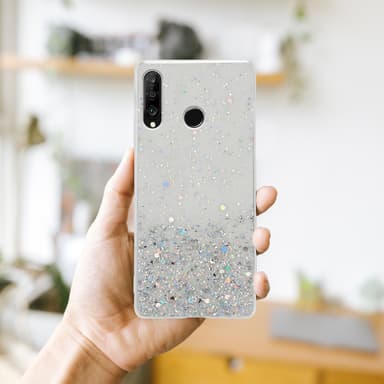 Huawei P30 LITE Silikondeksel Glitter (gjennomsiktig)
