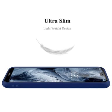 Deksel Nokia 6.1 PLUS / X6 Silikon cover (blå)