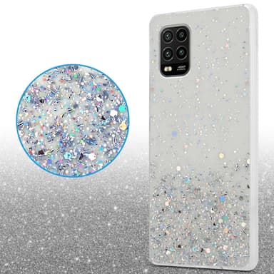 Xiaomi Mi 10 LITE Silikondeksel Glitter (Gjennomsiktig)