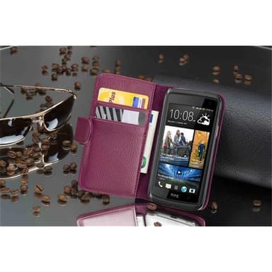 HTC Desire 600 lommebokdeksel etui (lilla)