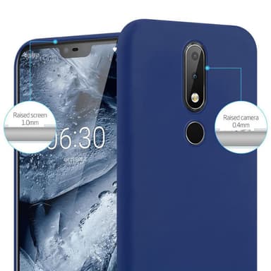 Deksel Nokia 6.1 PLUS / X6 Silikon cover (blå)