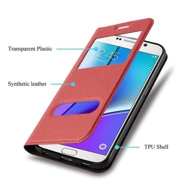 Samsung Galaxy NOTE 5 lommebokdeksel cover (rød)