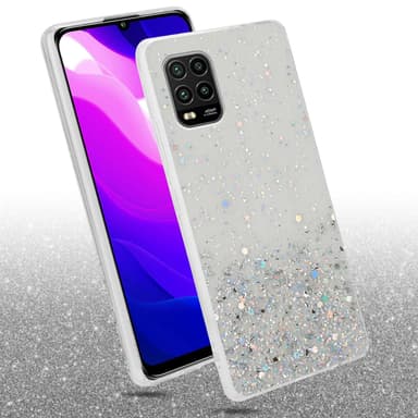 Xiaomi Mi 10 LITE Silikondeksel Glitter (Gjennomsiktig)