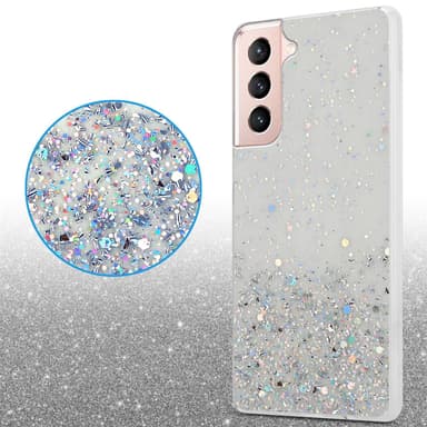 Samsung Galaxy S21 5G Silikondeksel Glitter