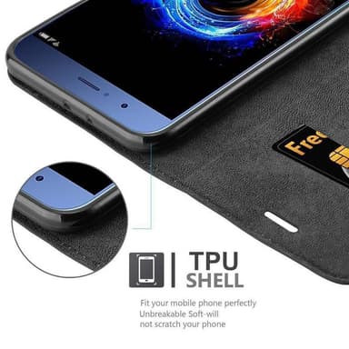 Honor 8 PRO lommebokdeksel case (svart)