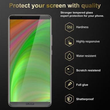 Huawei MATE 10 PRO Skjermbeskytter Skärmskydd (svart)