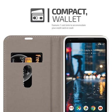 Google PIXEL 2 XL lommebokdeksel etui (grå)