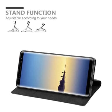 Samsung Galaxy NOTE 8 lommebokdeksel case (svart)