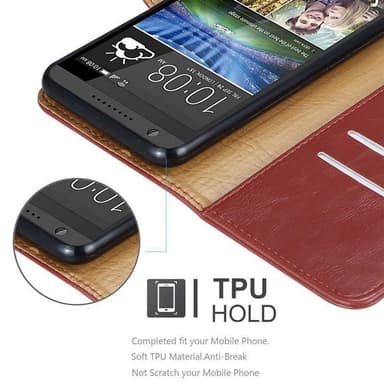 HTC Desire 820 lommebokdeksel etui (rød)