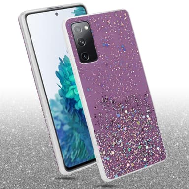 Samsung Galaxy S20 FE Silikondeksel Glitter (lilla)