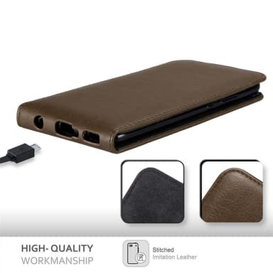 Huawei P10 PLUS deksel flip cover (brun)