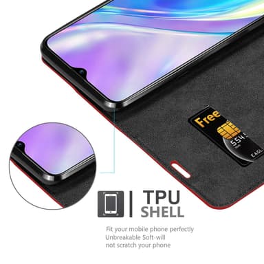 Realme X2 / XT / Oppo K5 lommebokdeksel case (rød)