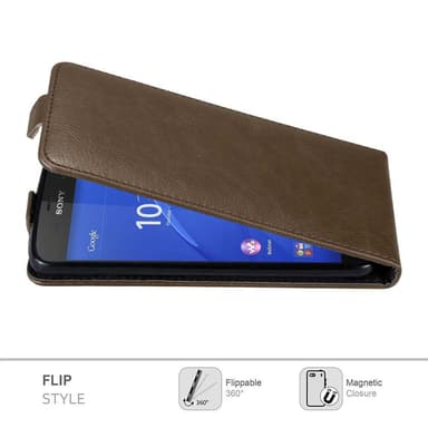Sony Xperia Z3 COMPACT deksel flip cover (brun)