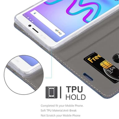 WIKO JERRY 3 lommebokdeksel etui (blå)