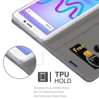 WIKO JERRY 3 lommebokdeksel etui (blå)