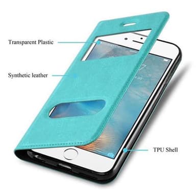 iPhone 6 / 6S lommebokdeksel cover (turkis)