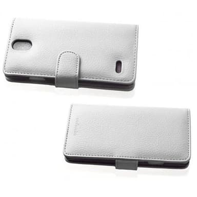Huawei ASCEND G610 lommebokdeksel etui (hvit)